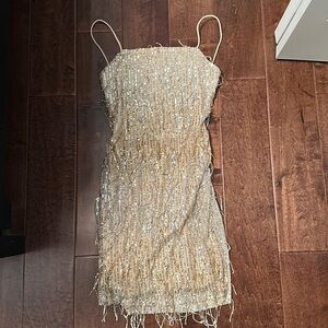 Party gold sequin dress